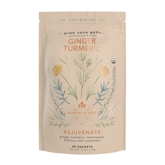 Organic Ginger Turmeric Tea - Bag of 50 Sachets - Sachets / Bag of 50 Sachets - Harney & Sons Fine Teas