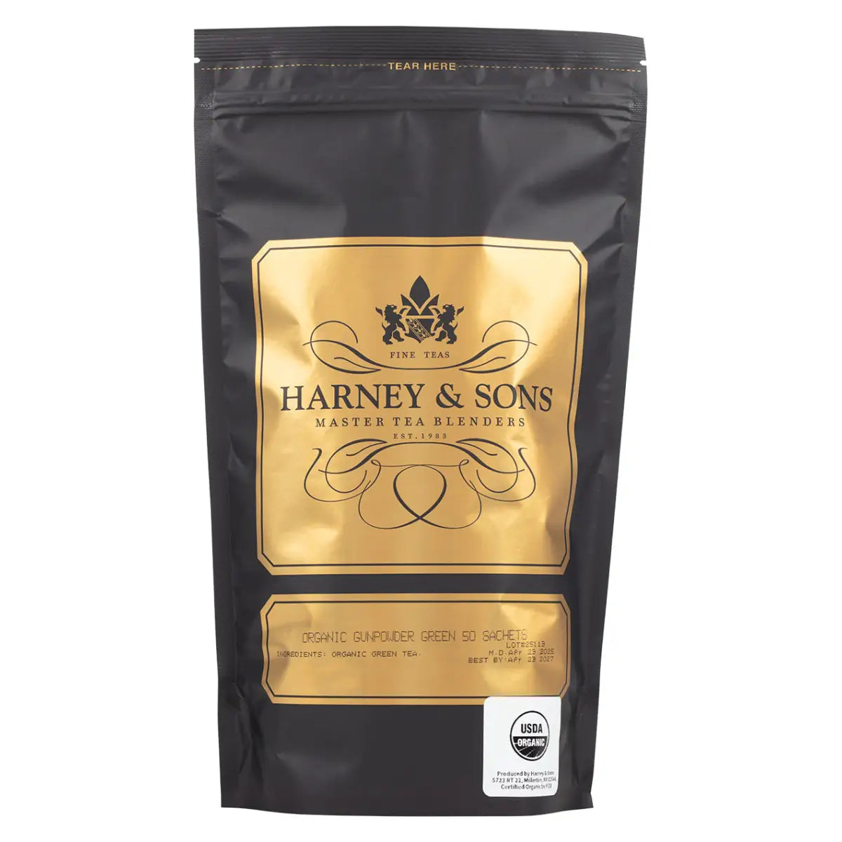 Organic Tea - Gunpowder - Loose or Sachets - Sachets / Bag of 50 Sachets - Harney & Sons Fine Teas