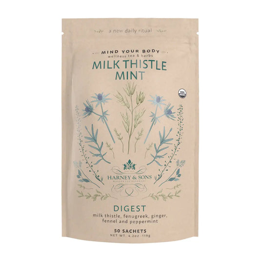 Organic Milk Thistle Mint Tea Bag of 50 Sachets - Sachets / Bag of 50 Sachets - Harney & Sons Fine Teas