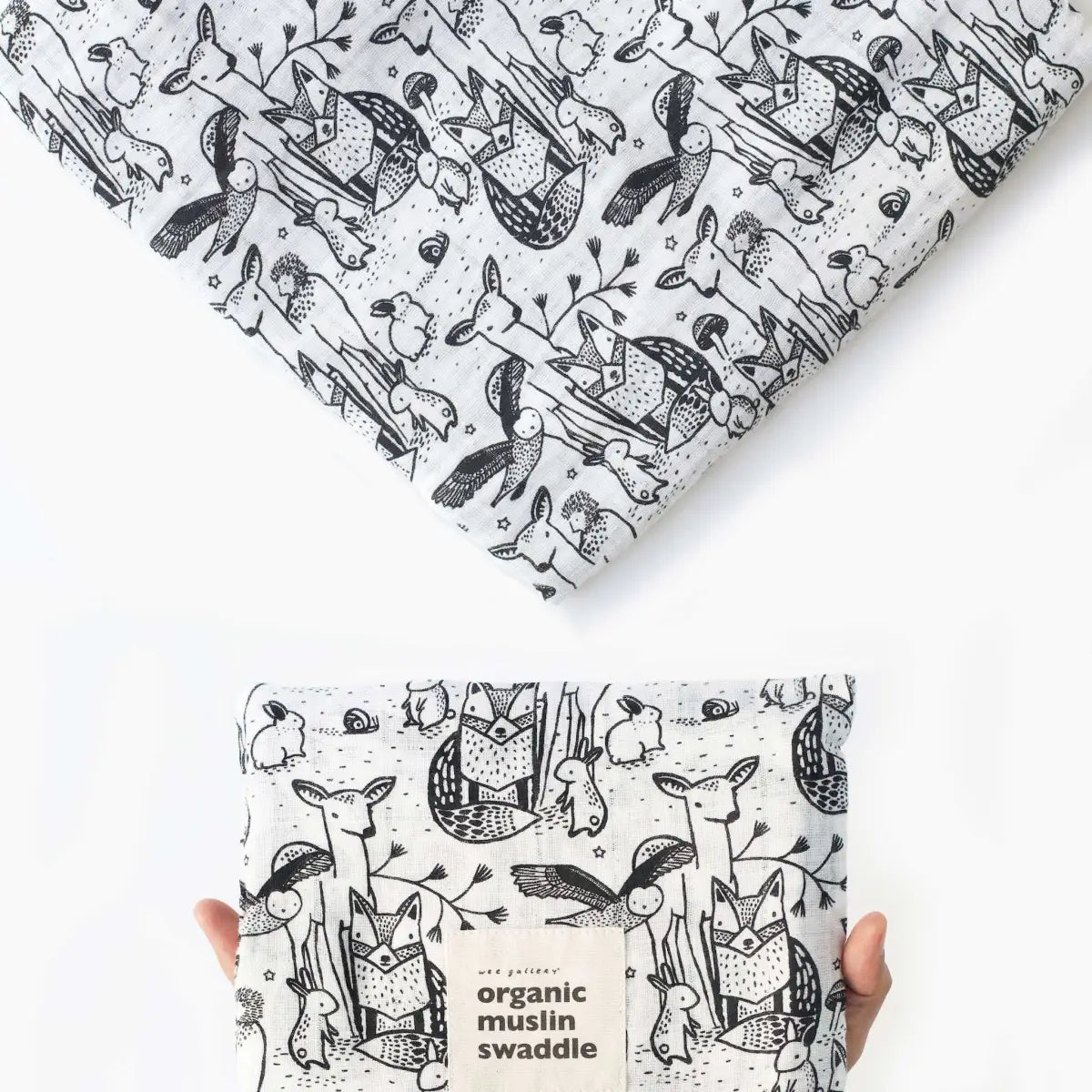 Organic Muslin Swaddle - Forest - Wee Gallery