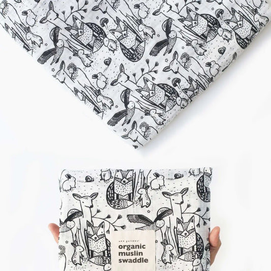 Organic Muslin Swaddle - Forest - Wee Gallery