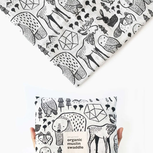 Organic Muslin Swaddle - Nordic - Wee Gallery