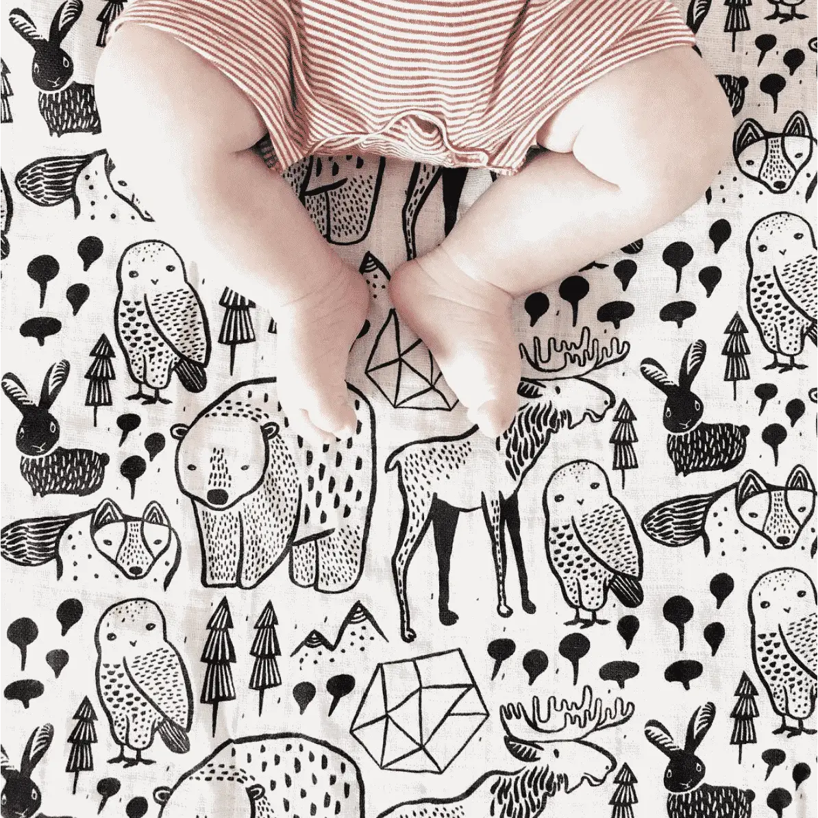 Organic Muslin Swaddle - Nordic - Wee Gallery