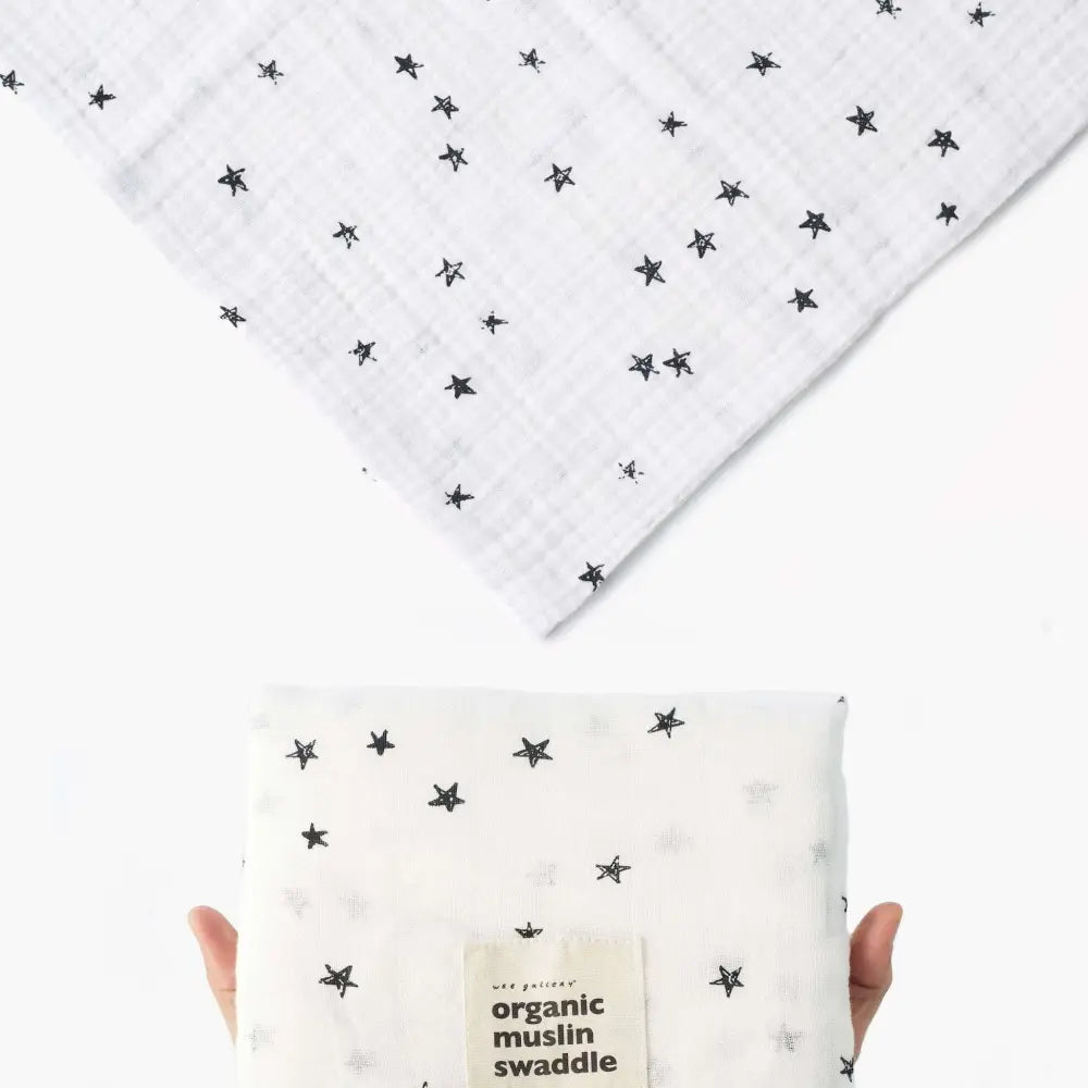 Organic Muslin Swaddle - Stars - Wee Gallery