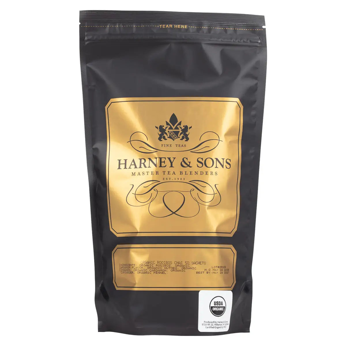 Organic Tea - Rooibos Chai Decaf - Loose or Sachets - Sachets / Bag of 50 Sachets - Harney & Sons Fine Teas
