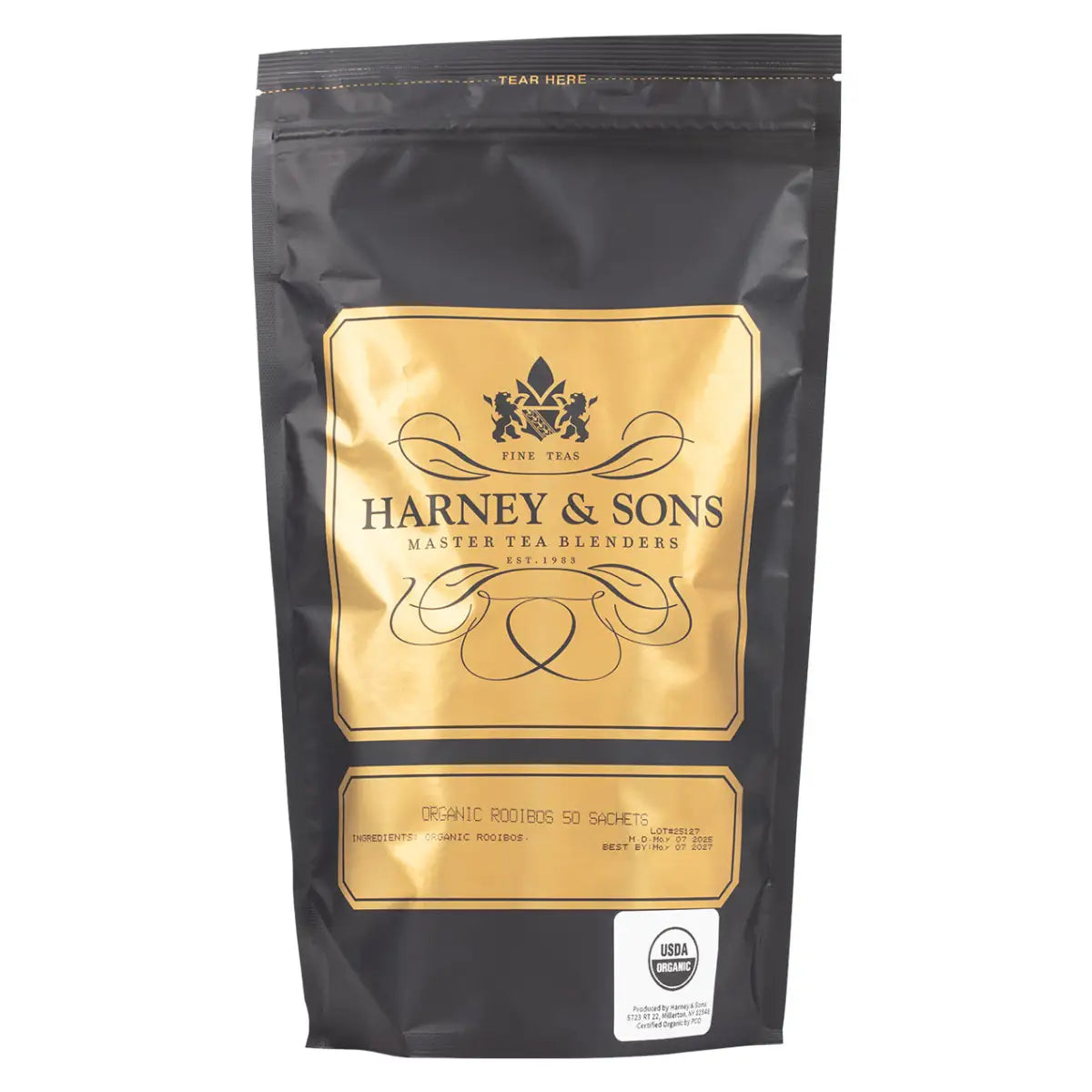 Organic Tea - Rooibos - Sachets Teabags or Loose - Sachets / Bag of 50 Sachets - Harney & Sons Fine Teas