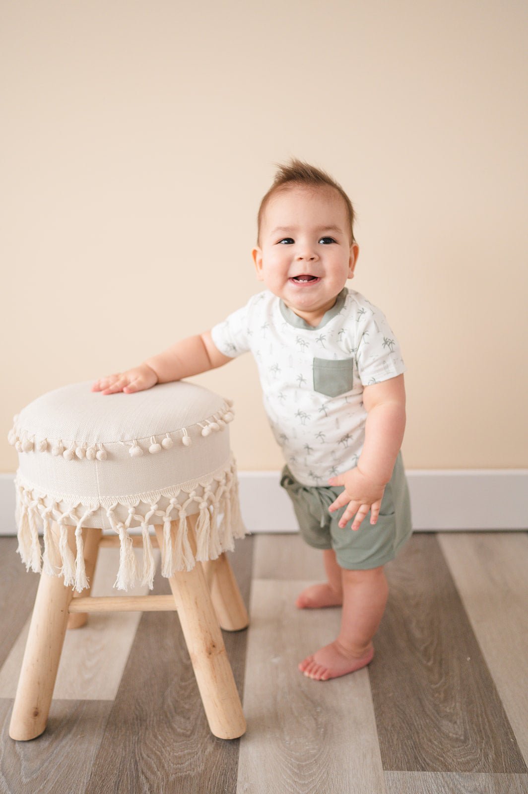 Organic Short Sleeve Shirt - Palm Beach - Harp Angel Boutique