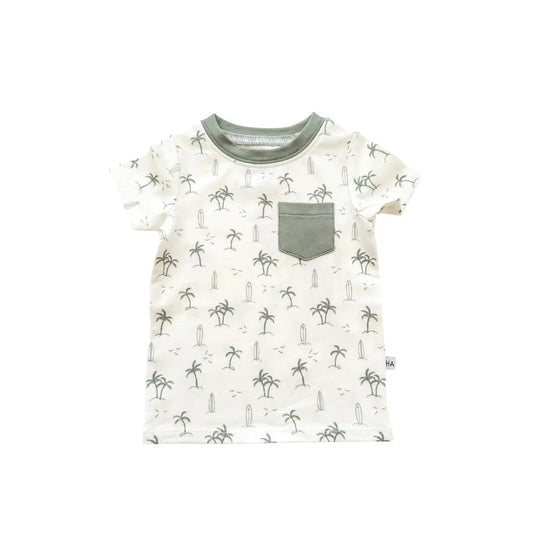 Organic Short Sleeve Shirt - Palm Beach - Harp Angel Boutique