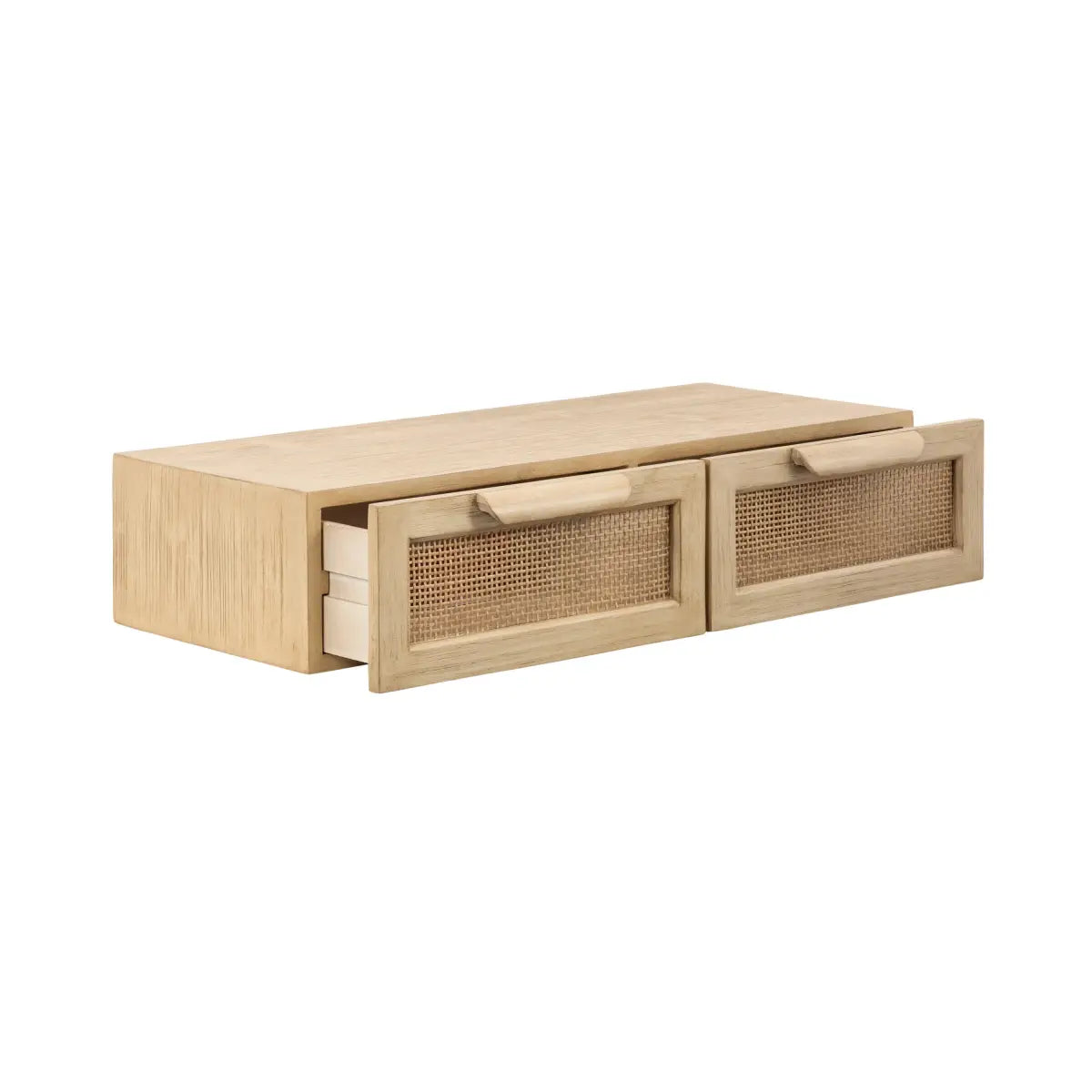Ori Floating Rattan Console Table - Wall Mount - kateandlaurel