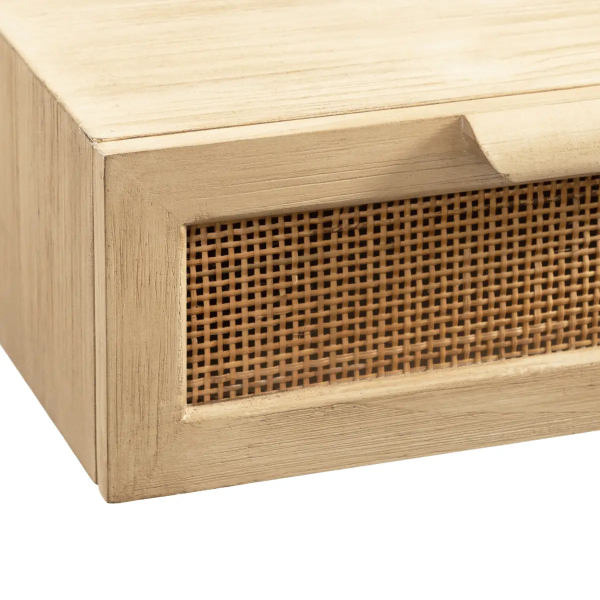 Ori Floating Rattan Console Table - Wall Mount - kateandlaurel