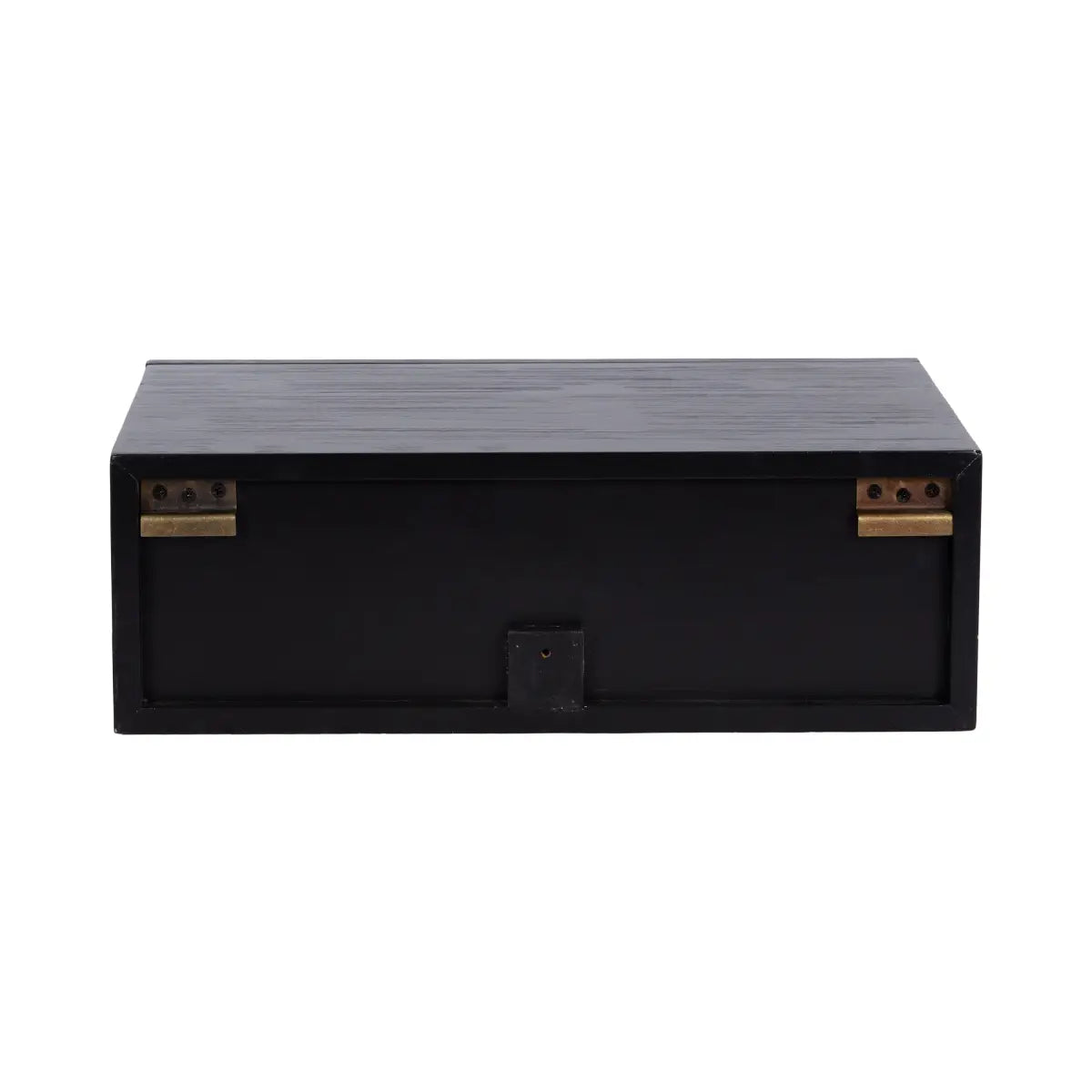 Ori Floating Rattan Side Table with Drawer - Black - kateandlaurel