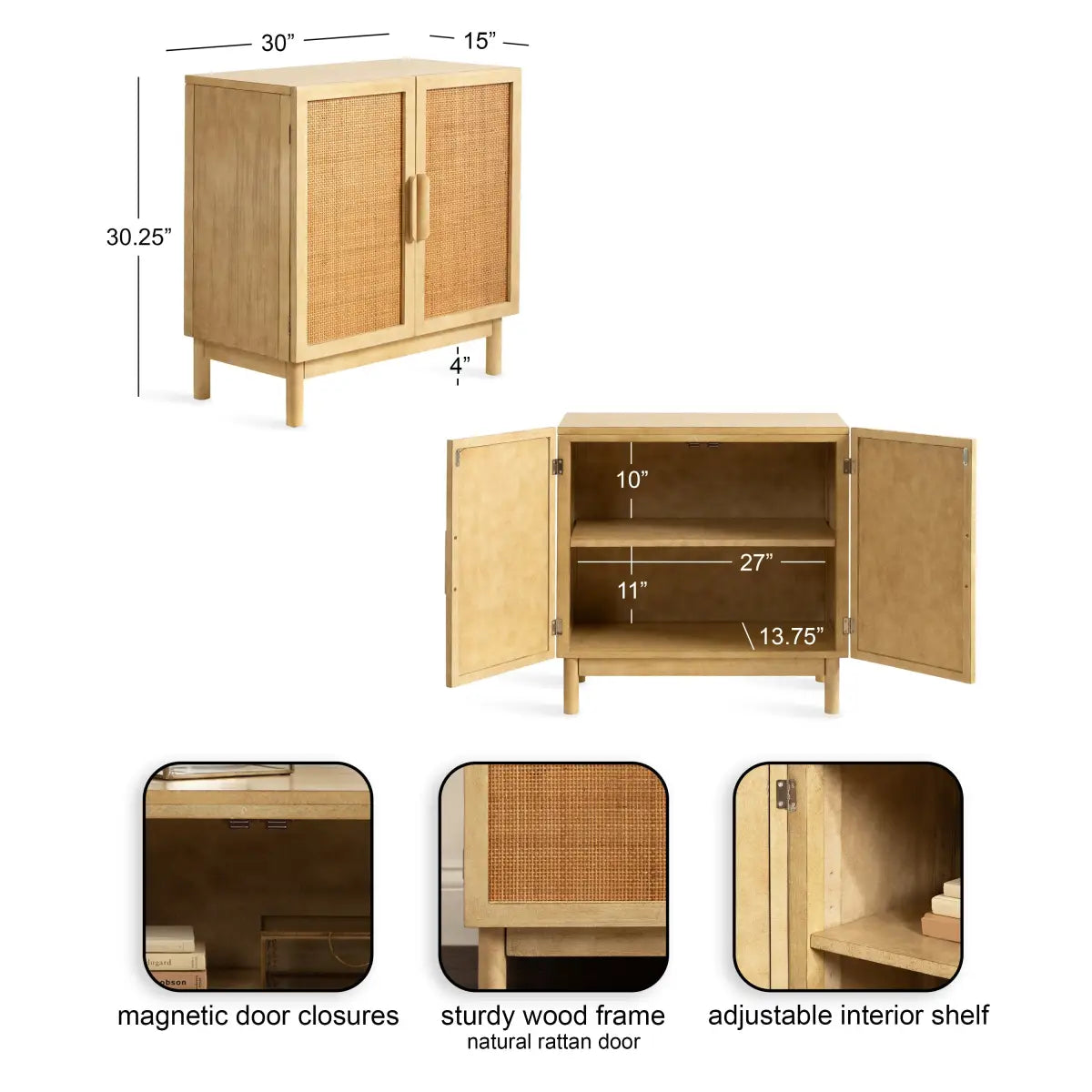 Ori Rattan Cabinet or Side Table - kateandlaurel