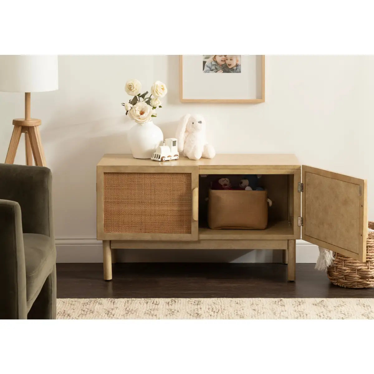 Ori Rattan Storage Cabinet or Media Console - kateandlaurel