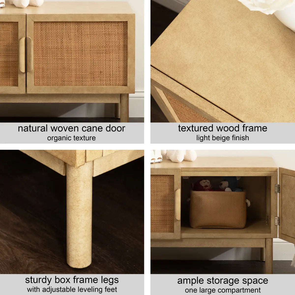 Ori Rattan Storage Cabinet or Media Console - kateandlaurel