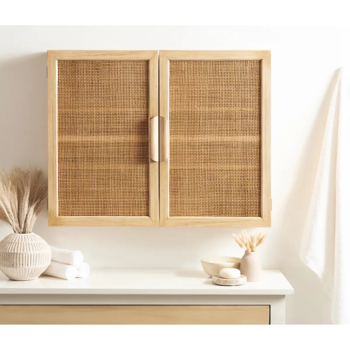 Ori Rattan Wall Cabinet - kateandlaurel