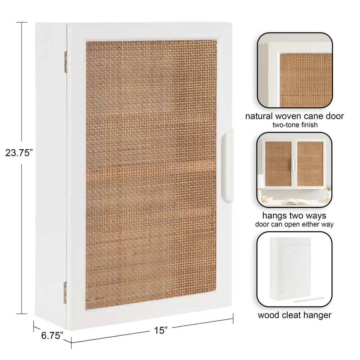 Ori Rattan Wall Cabinet - kateandlaurel
