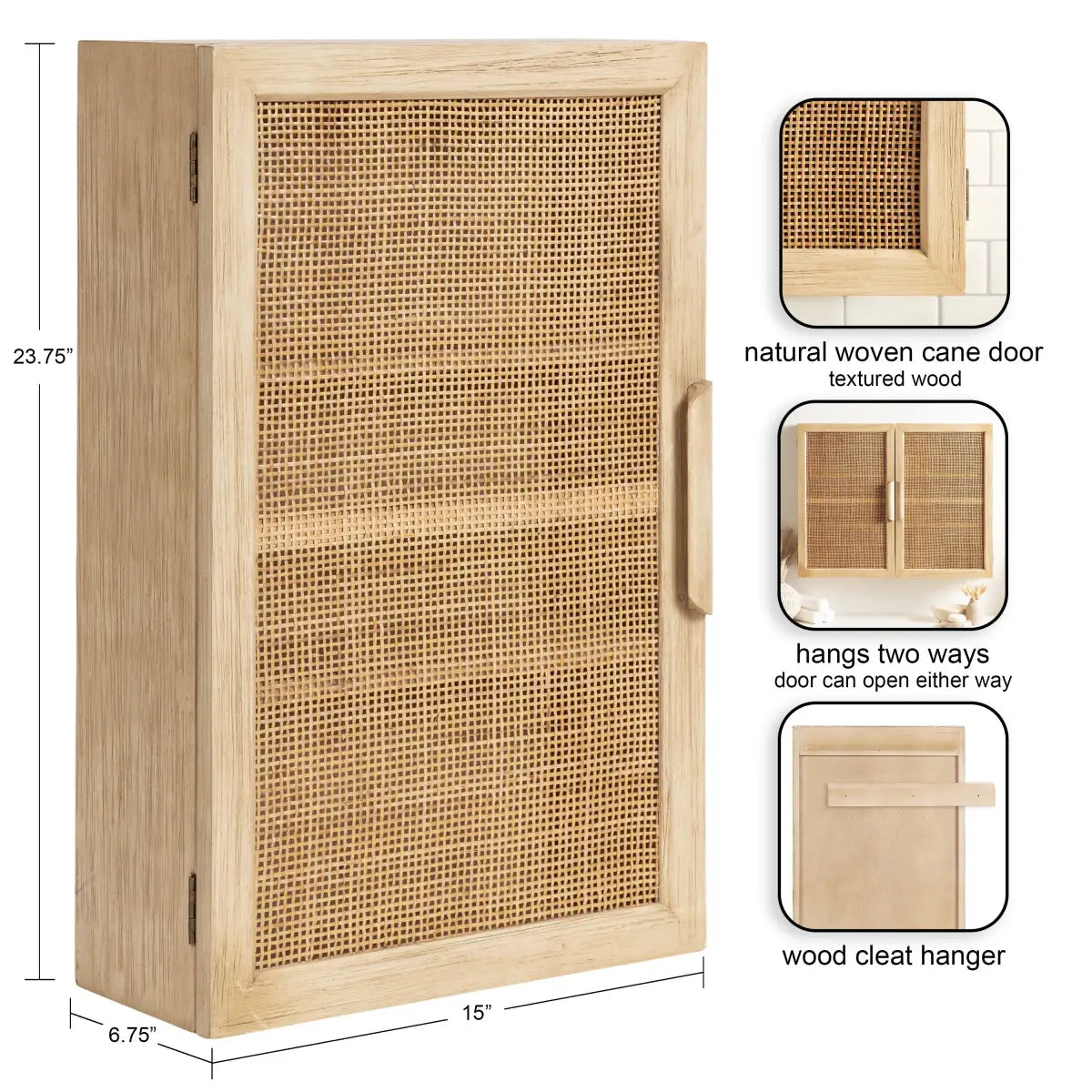 Ori Rattan Wall Cabinet - kateandlaurel