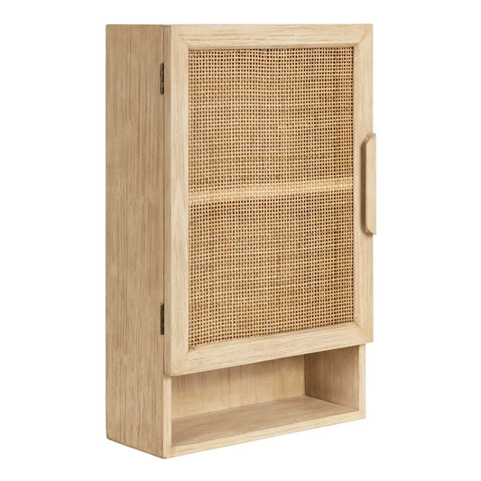 Ori Rattan Wall Cabinet with Cubby - Natural - kateandlaurel