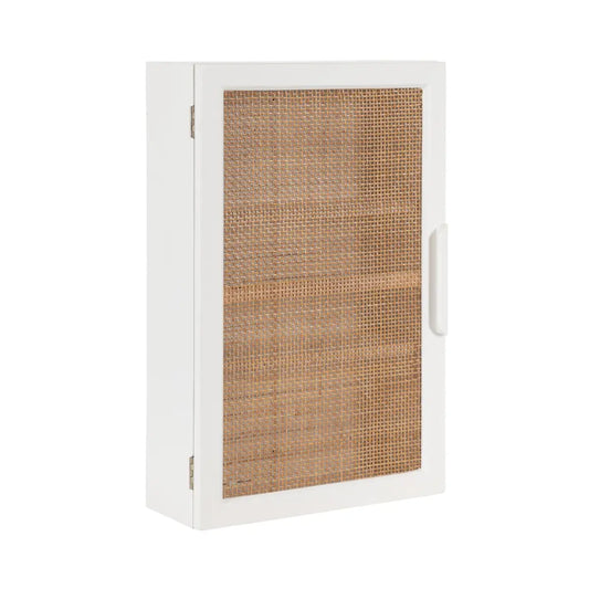 Ori Rattan Wall Cabinet - White - kateandlaurel