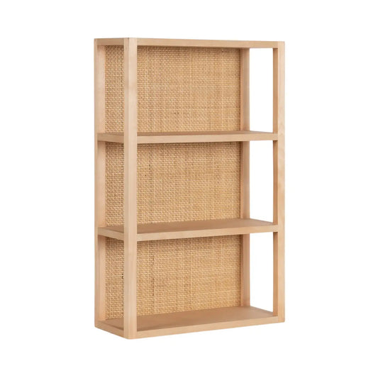 Ori Rattan Wood Wall Shelf - Natural - kateandlaurel
