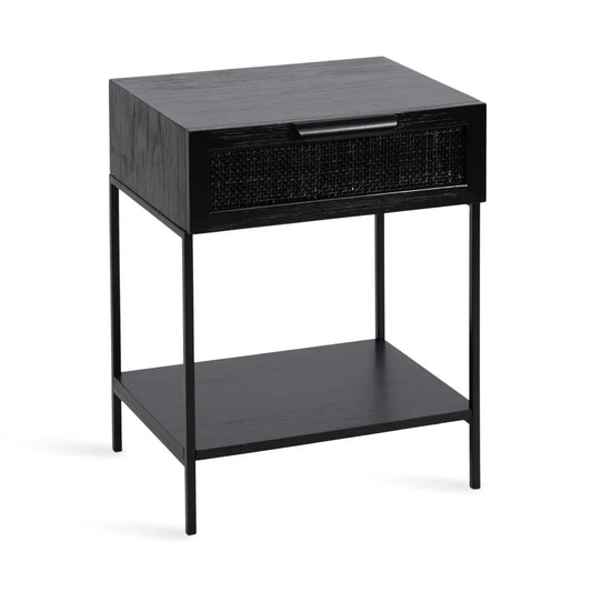 Ori Wood Rattan Side Table - kateandlaurel