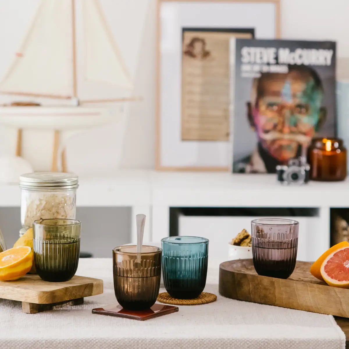 Ouessant Tumblers - Olive Green – Set of 6 - La Rochere