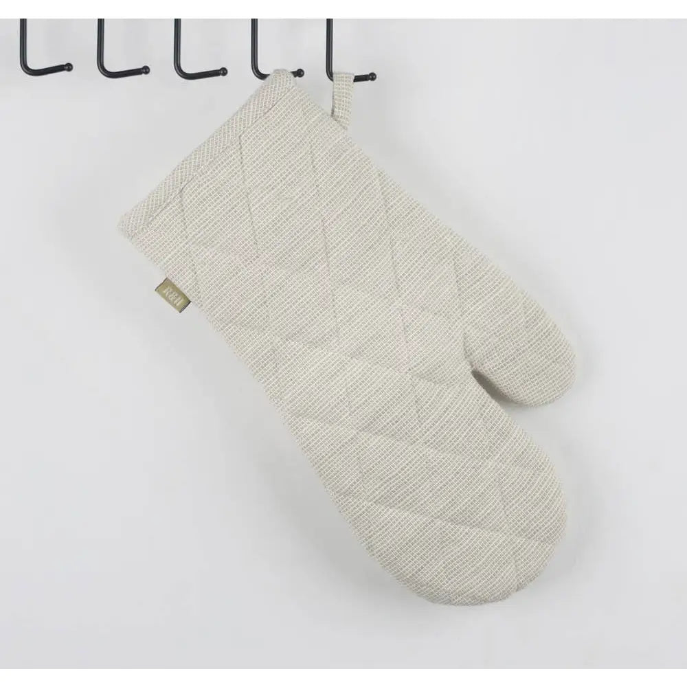 Quilted Oven Glove - Taupe Slub Chambray - Raine & Humble