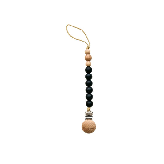 Pacifier Clip Harper (Black) - Harp Angel Boutique