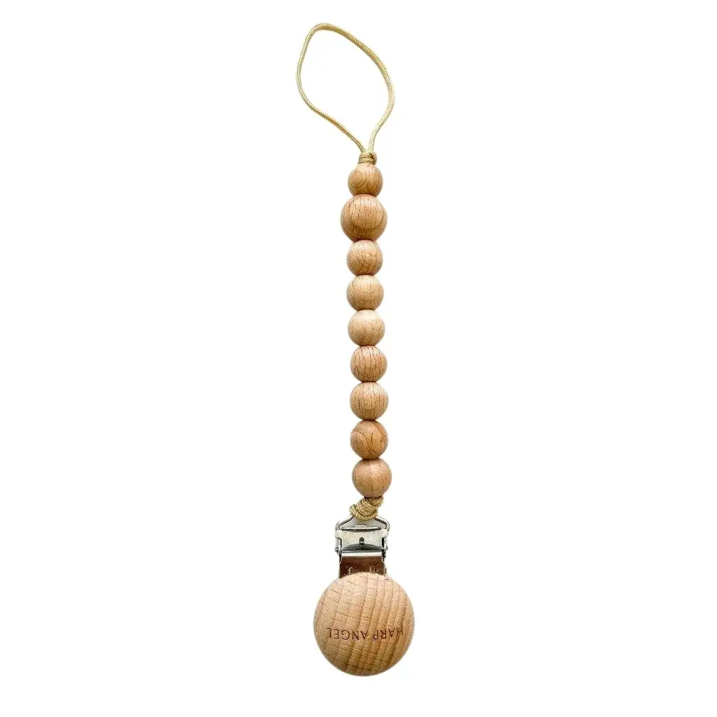 Pacifier Clip Harper (Wood) - Harp Angel Boutique