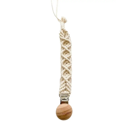 Pacifier Clip Macrame - Harp Angel Boutique