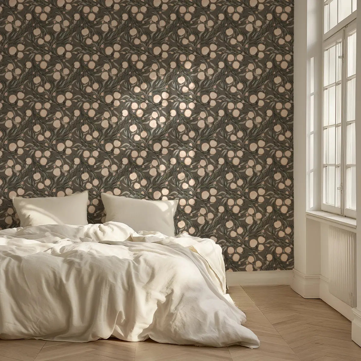 Paige Wallpaper - Playful Peaches - by Erin Silliman Designs - Loomwell Home Goods