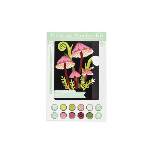 Paint by Number Kit - Bleeding Fairy Helmet Mushrooms - 8x10 - Elle Crée