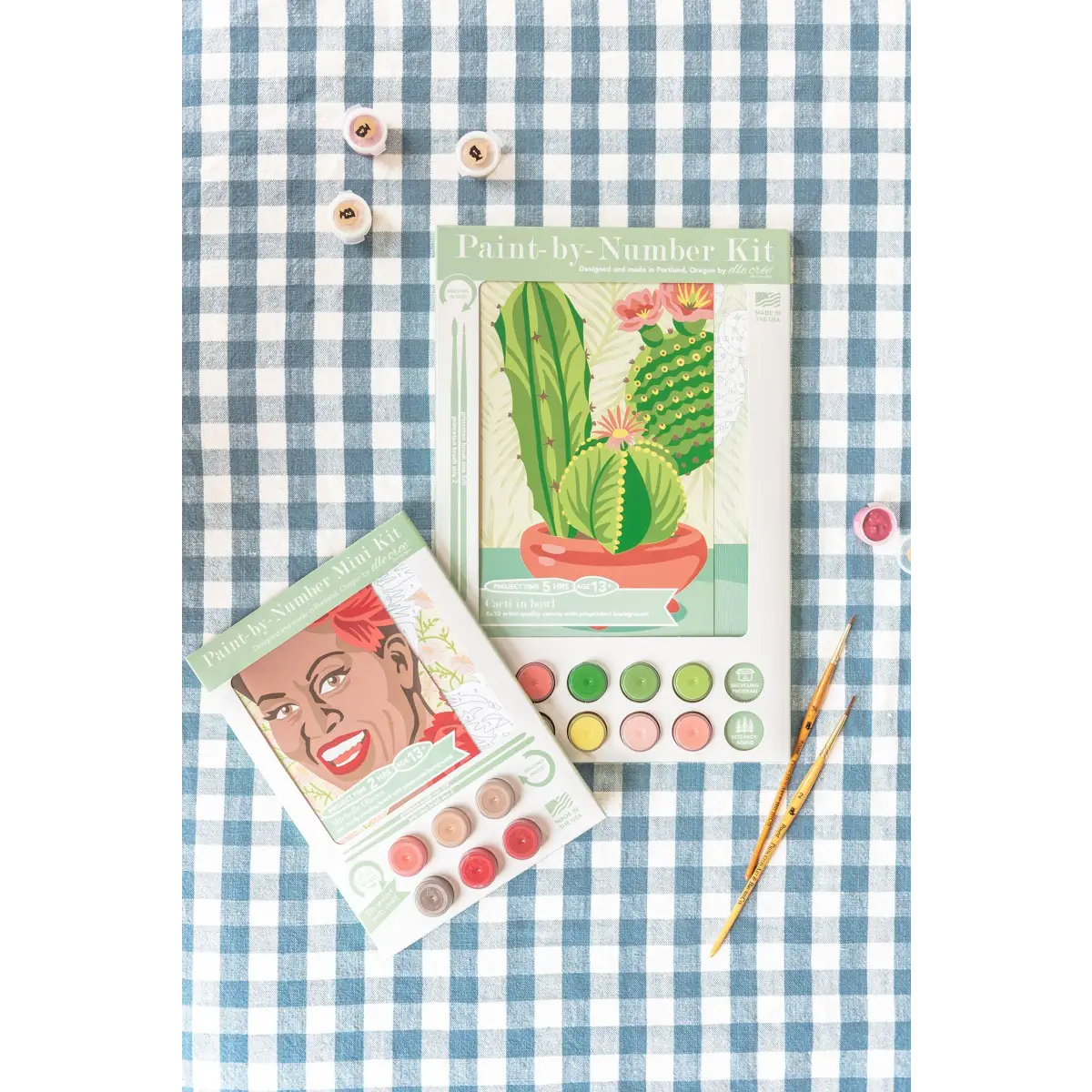 Paint by Number Kit - Cacti in Bowl - Elle Crée
