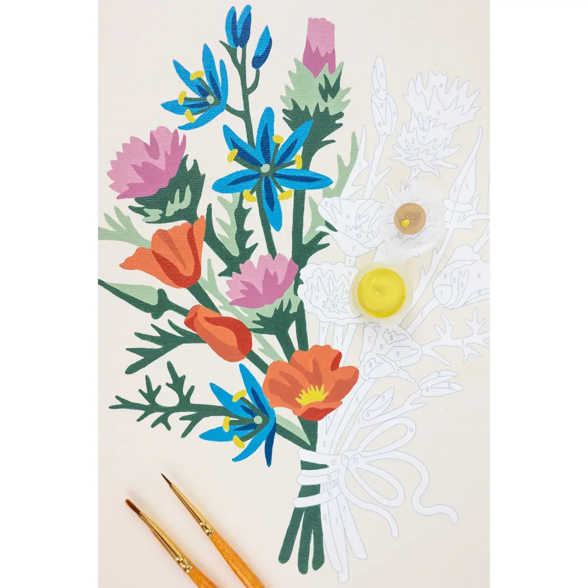 Paint by Number Kit - California Wildflowers - Elle Crée