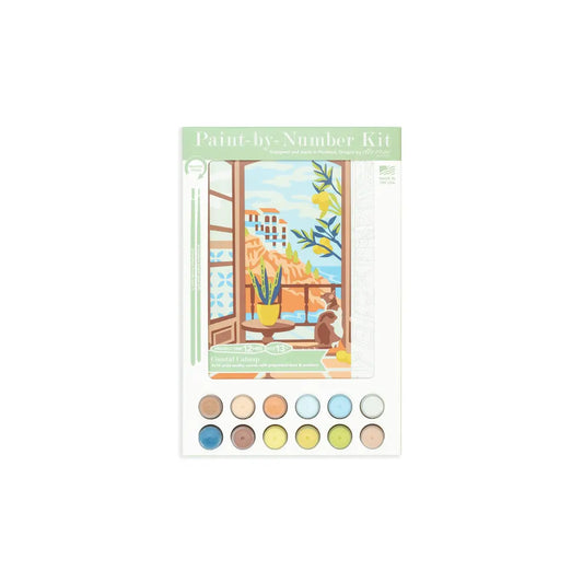 Paint by Number Kit - Coastal Catnap - 8x10 - Elle Crée