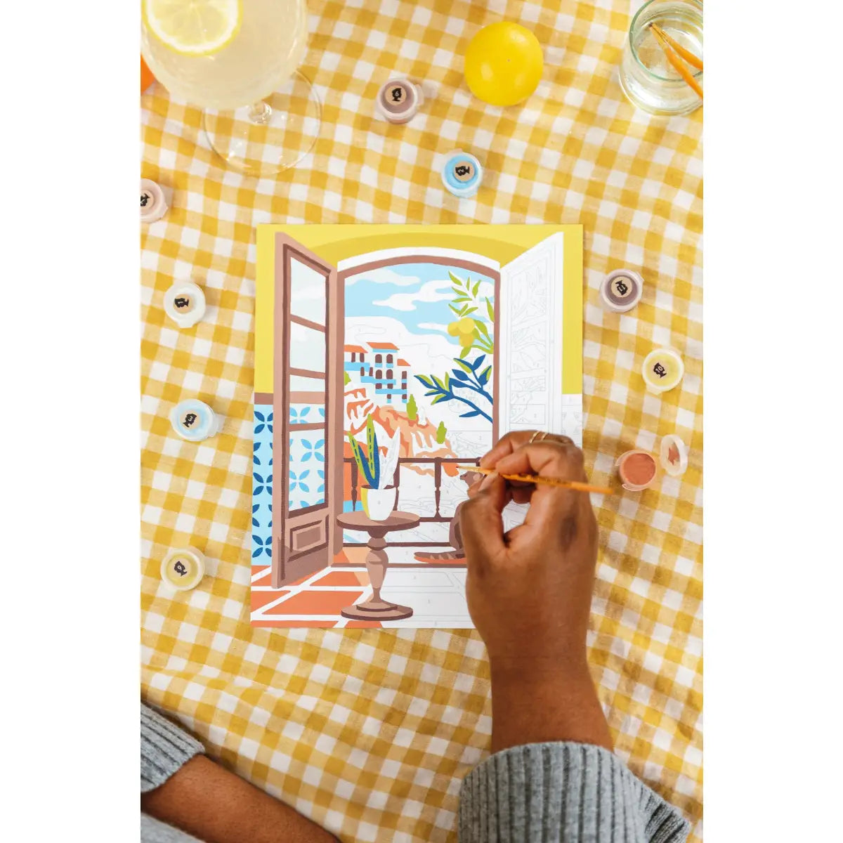Paint by Number Kit - Coastal Catnap - 8x10 - Elle Crée