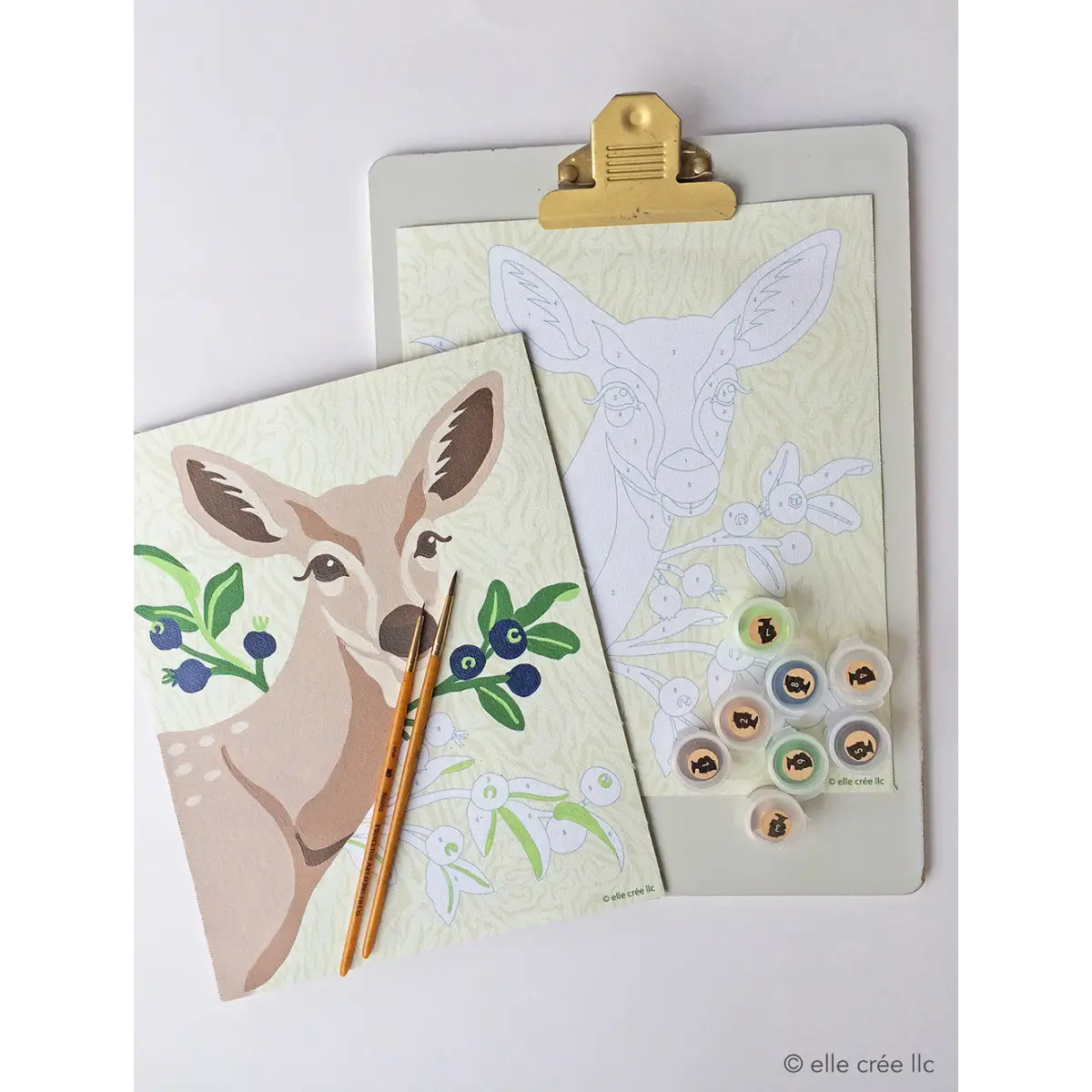 Paint by Number Kit - Deer with Huckleberries - Elle Crée