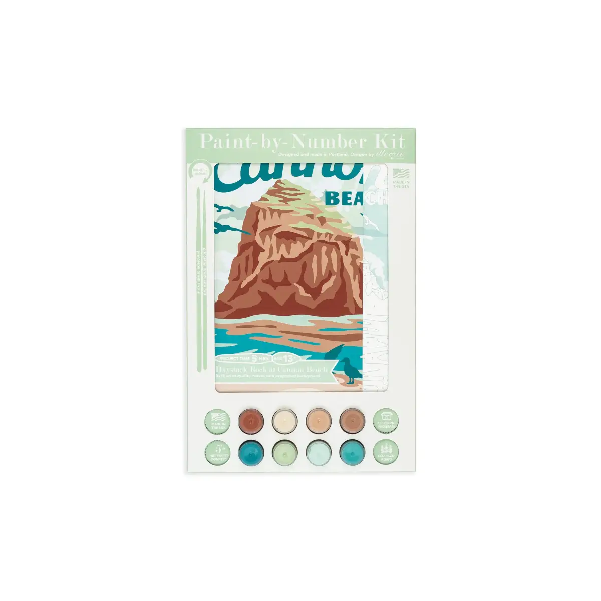 Paint by Number Kit - Haystack Rock at Cannon Beach - Elle Crée