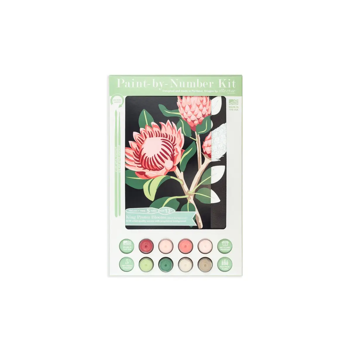Paint by Number Kit - King Protea Blooms - Elle Crée