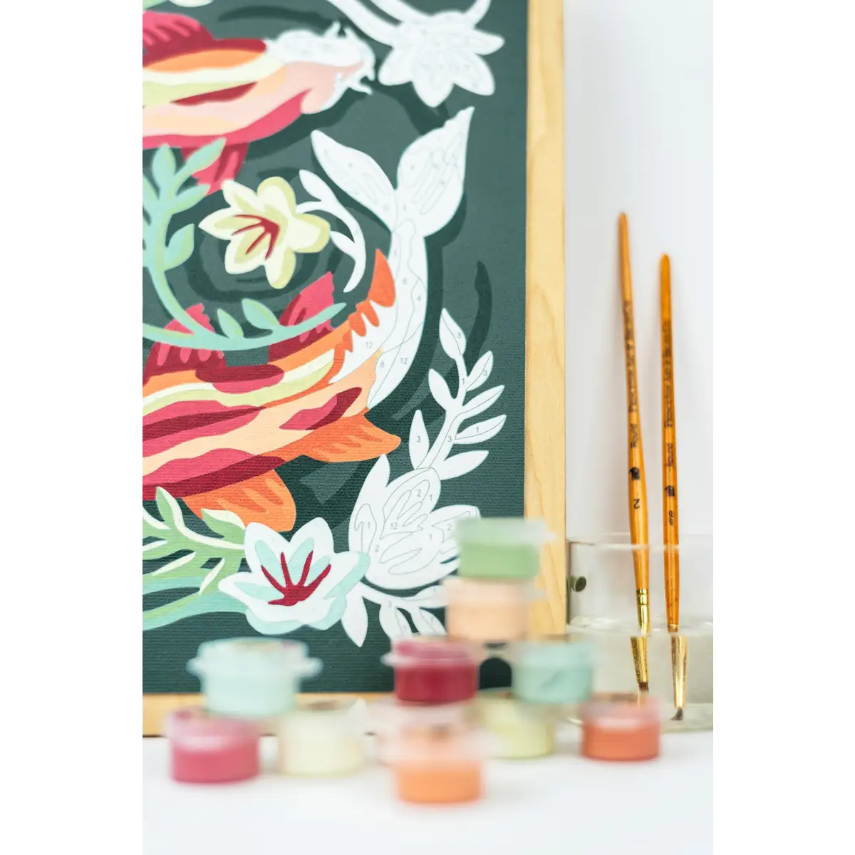 Paint by Number Kit - Koi Fish in Pond - 8x10 - Elle Crée