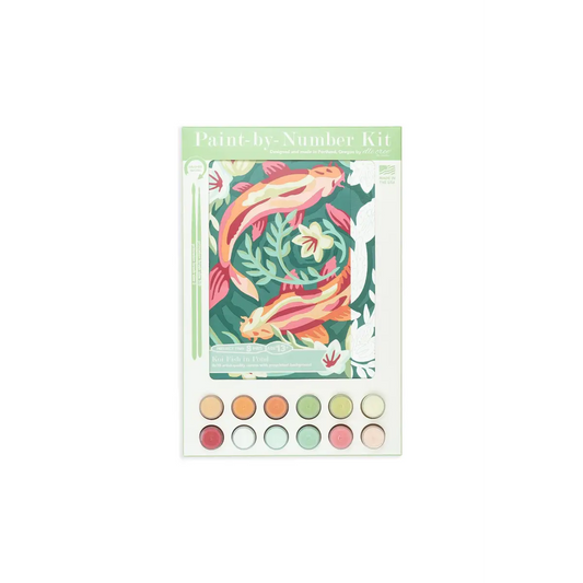 Paint by Number Kit - Koi Fish in Pond - 8x10 - Elle Crée
