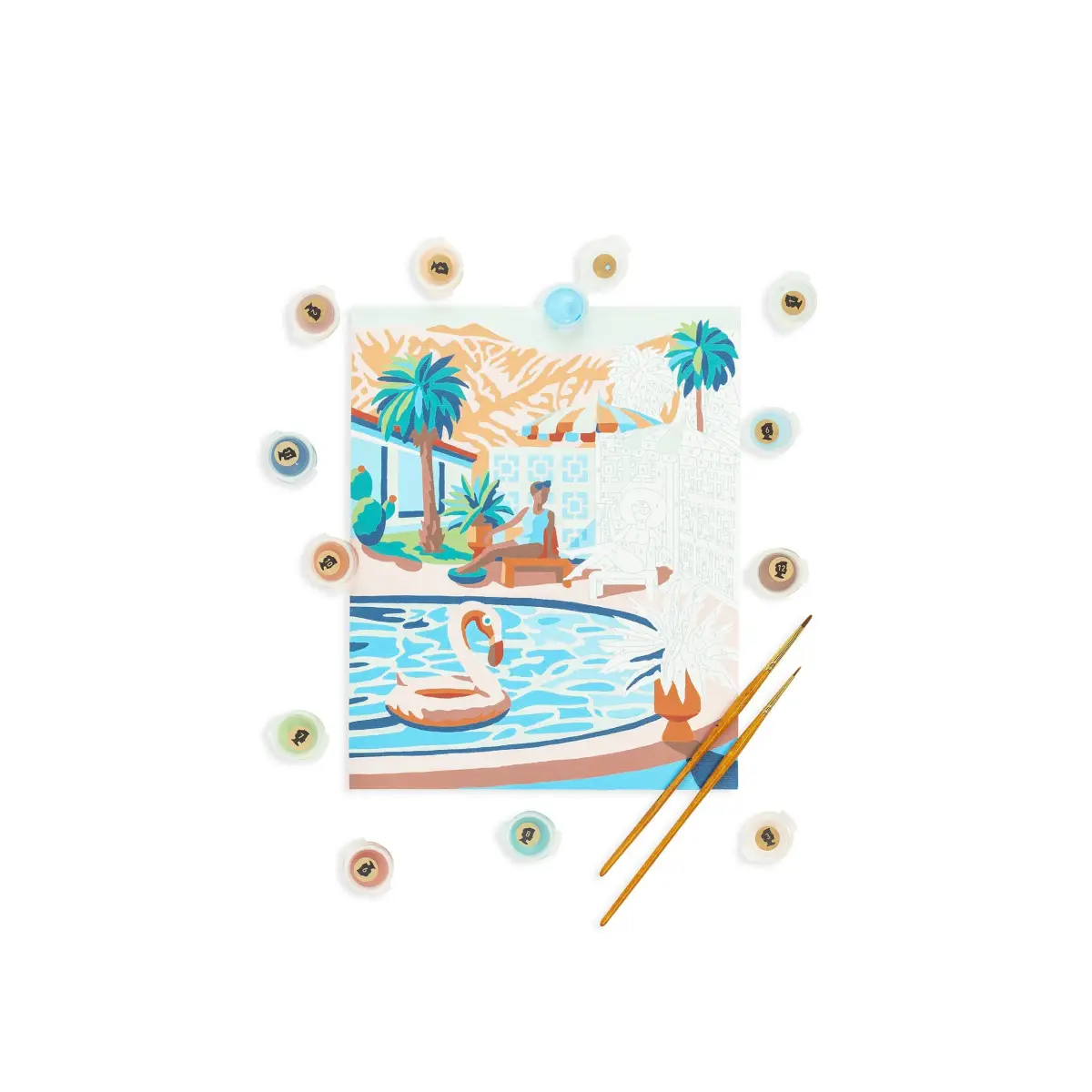 Paint by Number Kit - Mid Century Modern Mirage - Elle Crée