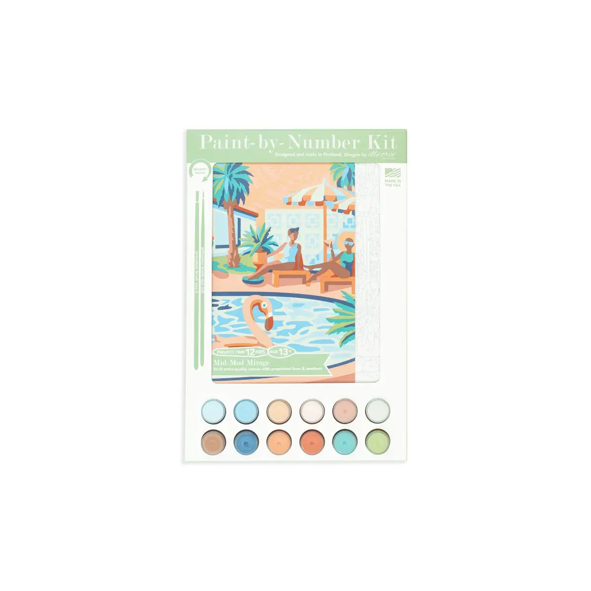 Paint by Number Kit - Mid Century Modern Mirage - Elle Crée