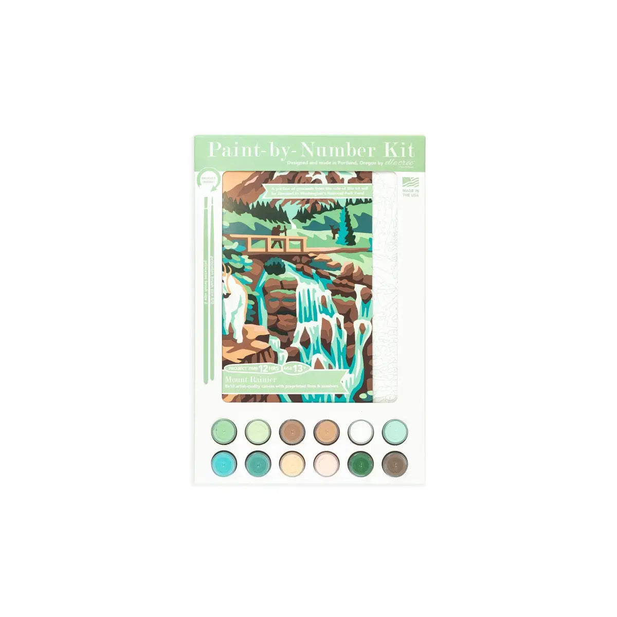 Paint by Number Kit - Mount Rainier National Park - Elle Crée