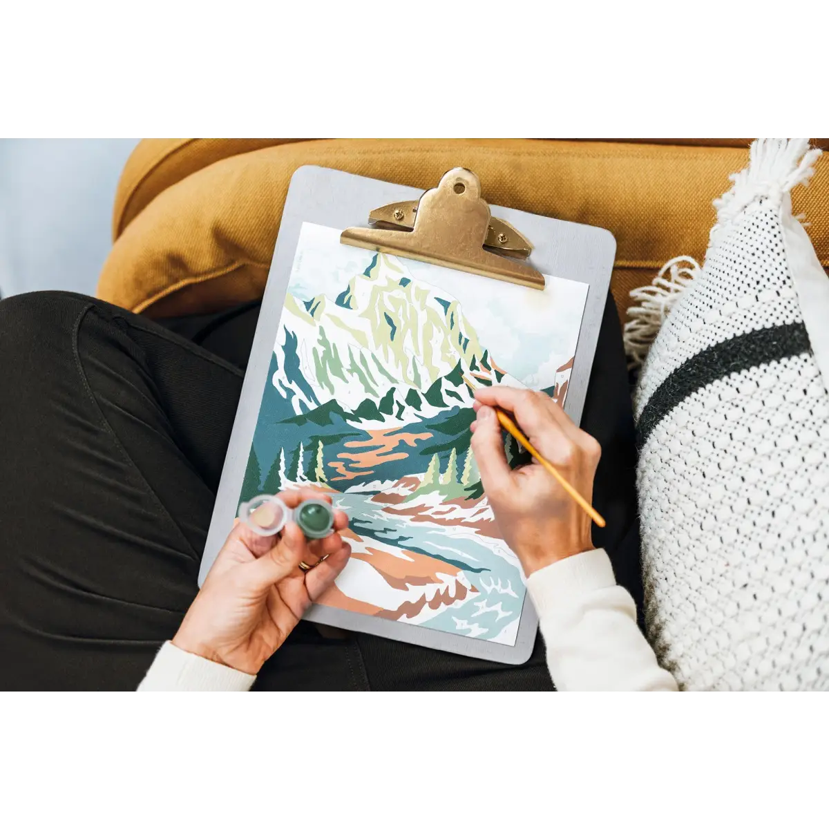 Paint by Number Kit - Mountains - Elle Crée