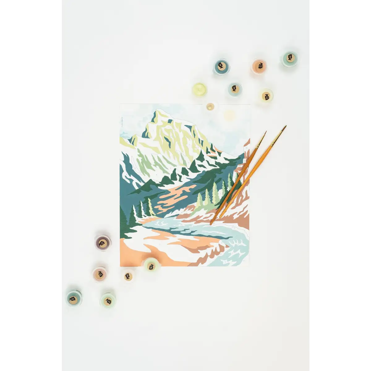 Paint by Number Kit - Mountains - Elle Crée