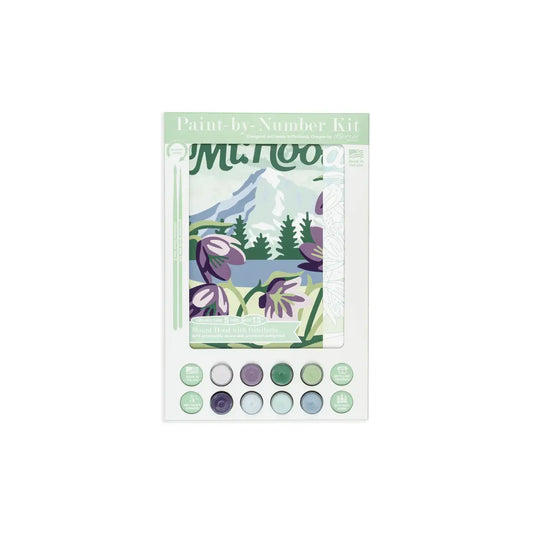 Paint by Number Kit - Mt. Hood with Fritillaria - Elle Crée