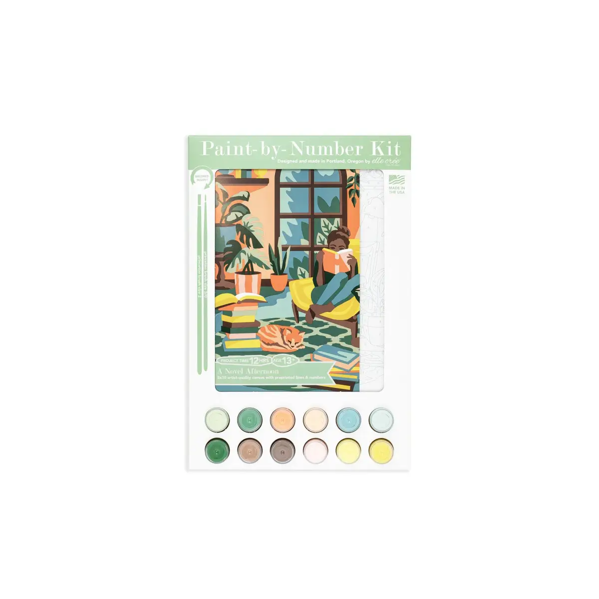 Paint by Number Kit - A Novel Afternoon - 8x10 - Elle Crée
