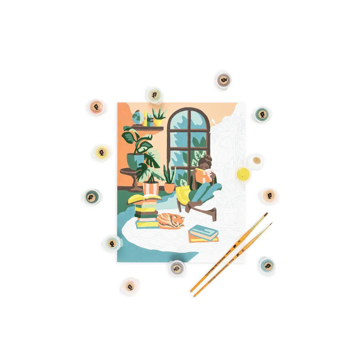 Paint by Number Kit - A Novel Afternoon - 8x10 - Elle Crée