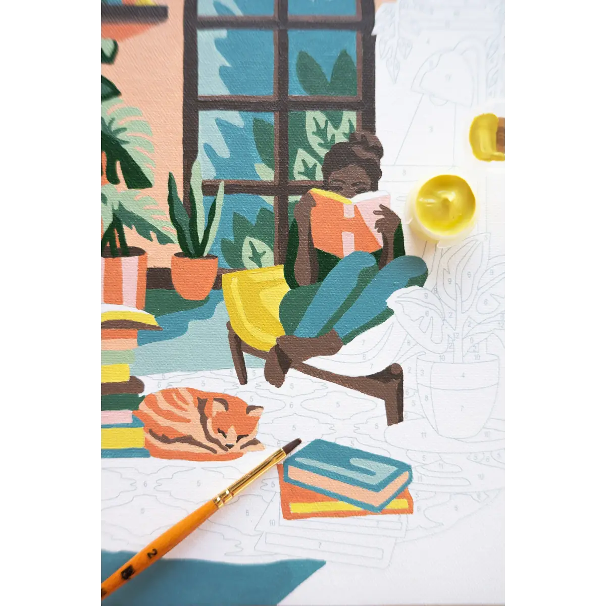 Paint by Number Kit - A Novel Afternoon - 8x10 - Elle Crée